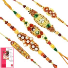 Amazing Combo of Rakhis with Rakhi Card