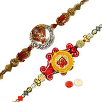 Delightful Gift of 2 Designer Rakhi