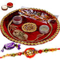 Rakhi Thali with One or More Rakhi Options with Chocolates