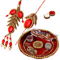 Thali with bhaiya-bhabhi pair